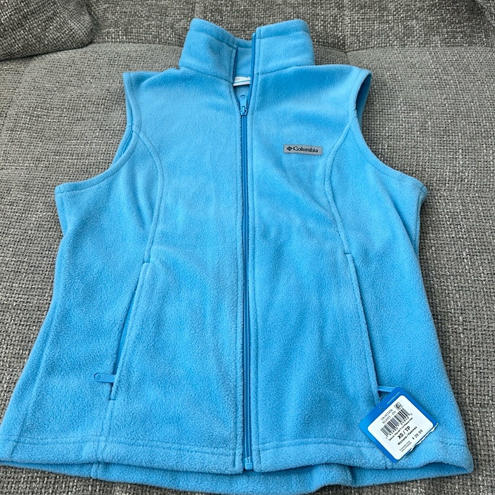 NWT, women’s Columbia Sawyer Rapids 2.0 Fleece Vest, size: XS, color: blue